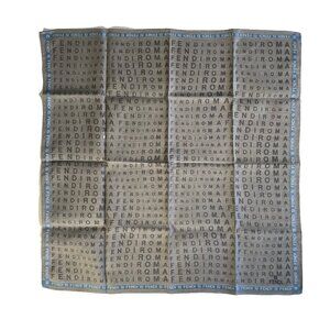 Fendi “Roma” Embroidered Logo Scarf